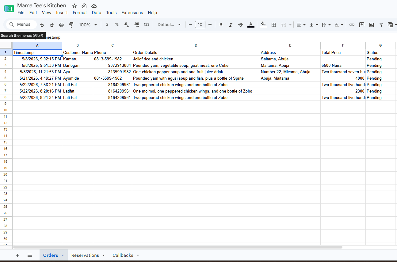 Building a Zero-Downtime Voice-to-WhatsApp Dispatch System for Mama Tee's Kitchen cover image 3 of 5